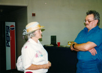 Diana Regner with John Mack, computer technician
