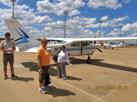 Boarding at Livingstone, Zambia to Fly into the Bush