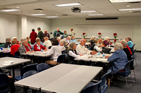 Enjoying the Food and Conversation