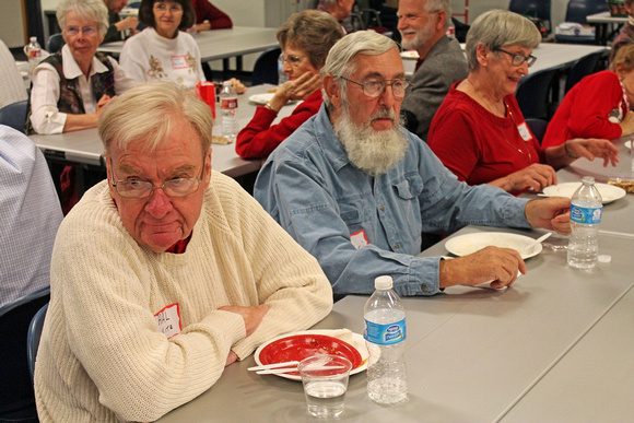 Near Table: Hal White, Bill Stasi, and Carol Moore